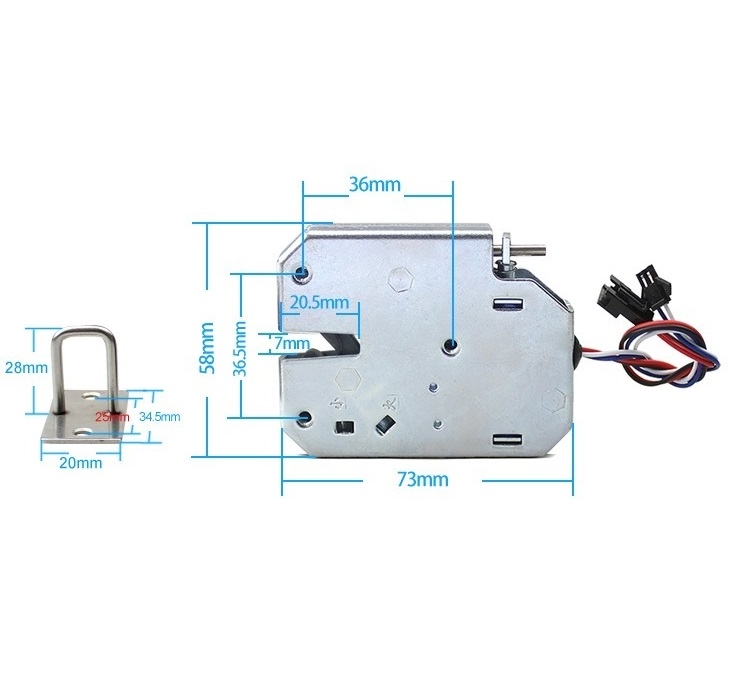 Skříňkový - šuplíkový elektrický zámek LCK12S8
